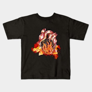 Fire Heart Kids T-Shirt